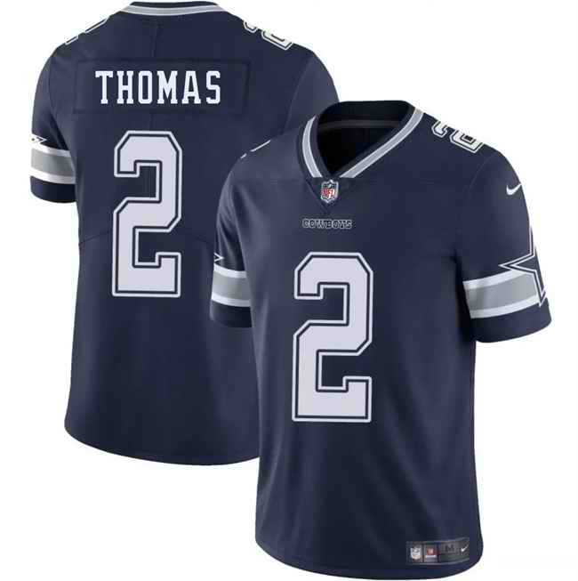 Men's Dallas Cowboys #2 Juanyeh Thomas Navy Blue 2025 Vapor Untouchable Limited Stitched Football Jersey